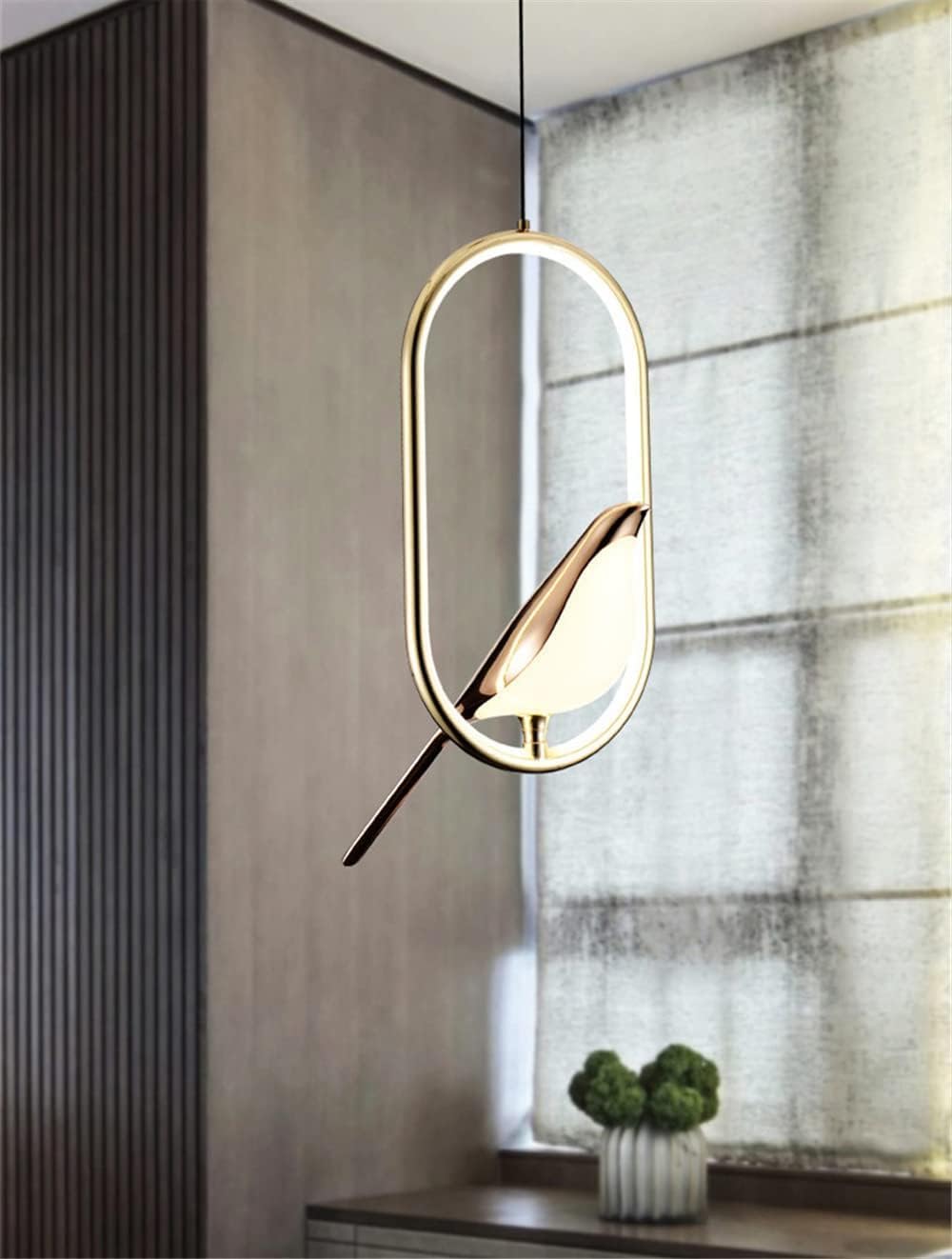 ADWAIT Golden Bird Hanging LED Ceiling Light 